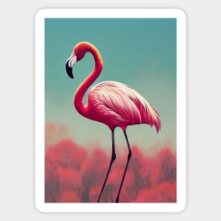 Kitch Flamingo Art Sticker